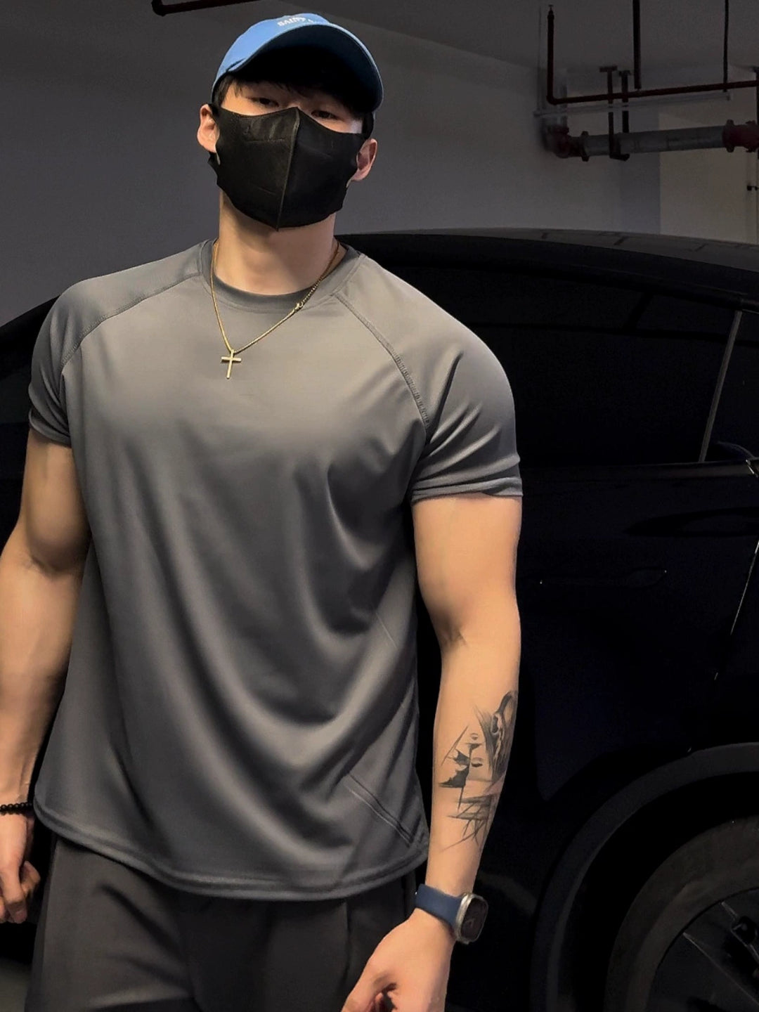 Γρήγορης Ξήρανσης Αναπνεύσιμο Αθλητικό T-Shirt Εκπαίδευσης 