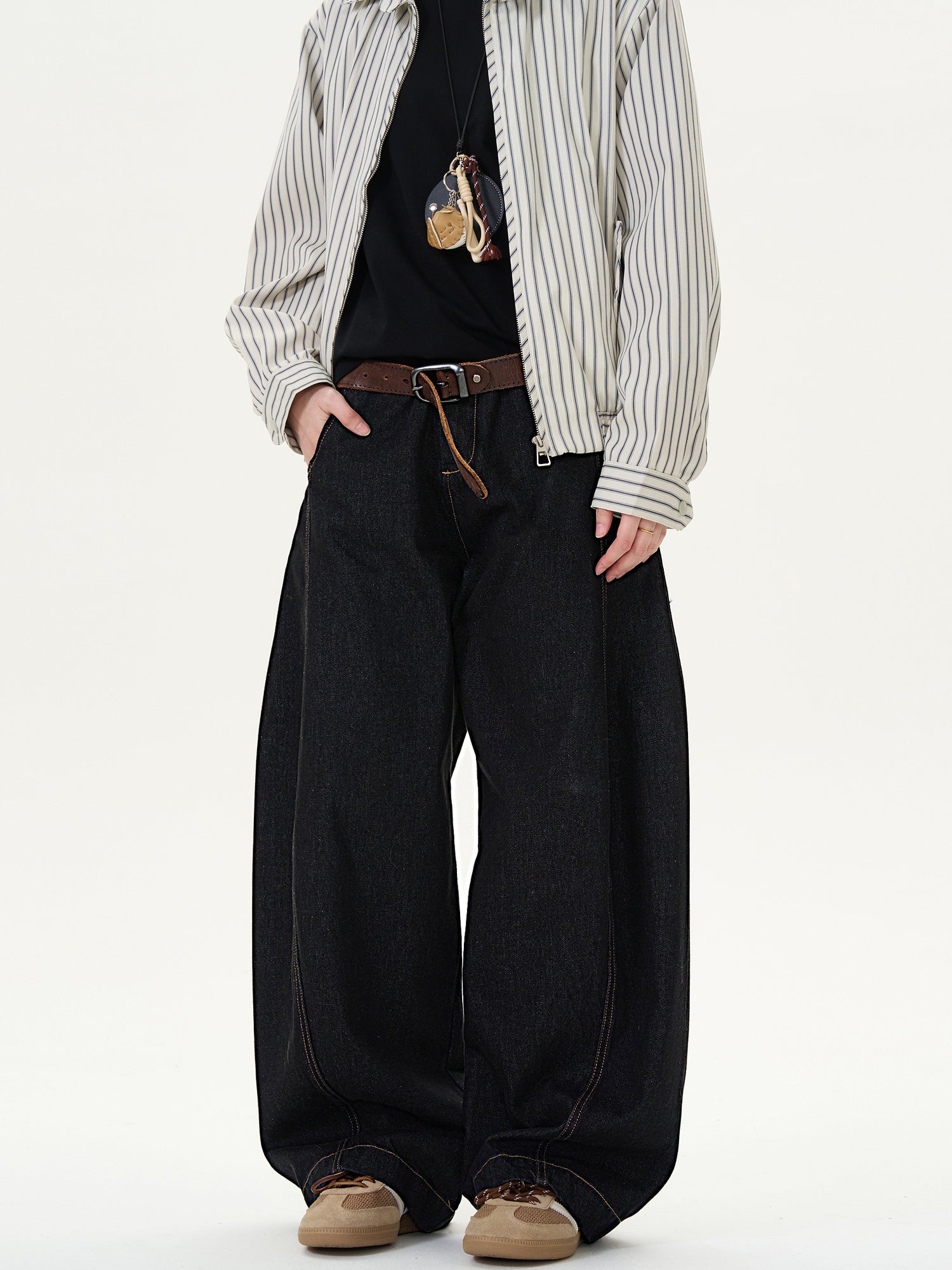 Retro Wide-Leg Loose Denim Pants