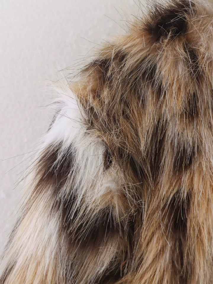 Leopard Print Faux Fur Jacket