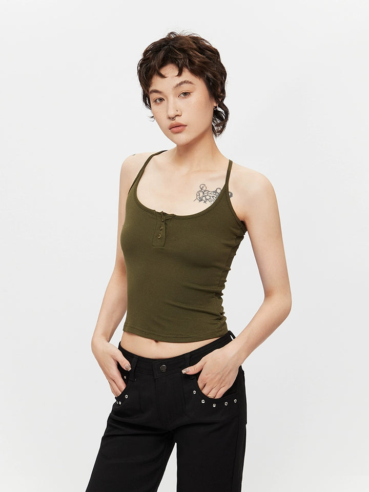 U-Neck Slim Fit Ribbed Tank Top