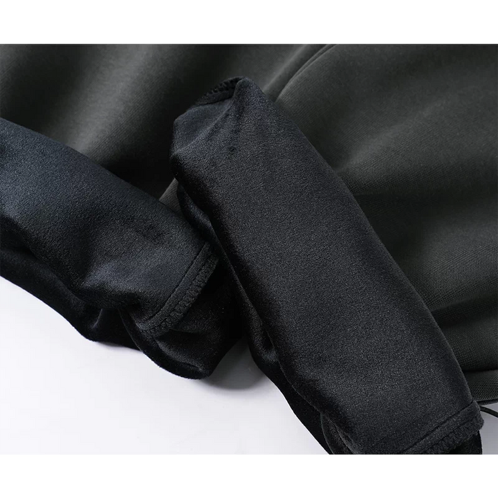 Fleece-Lined Cropped Wide-Leg Pants