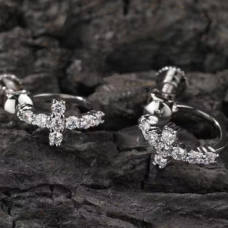 Zircon Cross No-Piercing Ear Clip