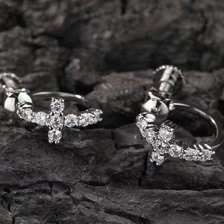 Zircon Cross No-Piercing Ear Clip