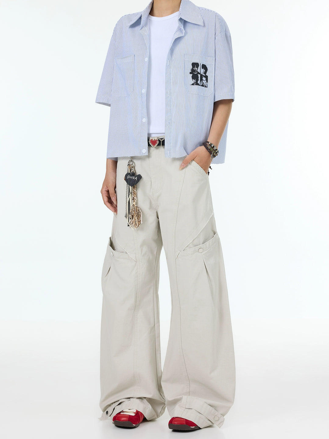 Multi-Pocket Straight Casual Pants
