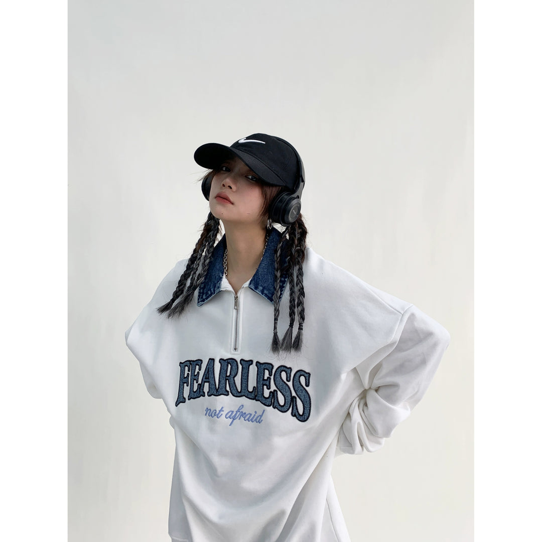Embroidered Oversized Pullover