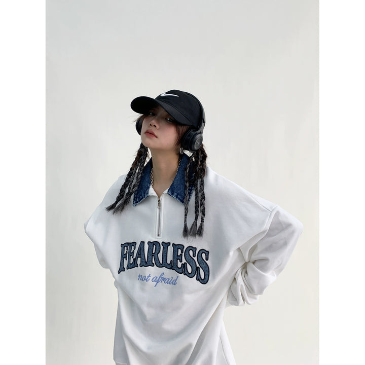 Embroidered Oversized Pullover
