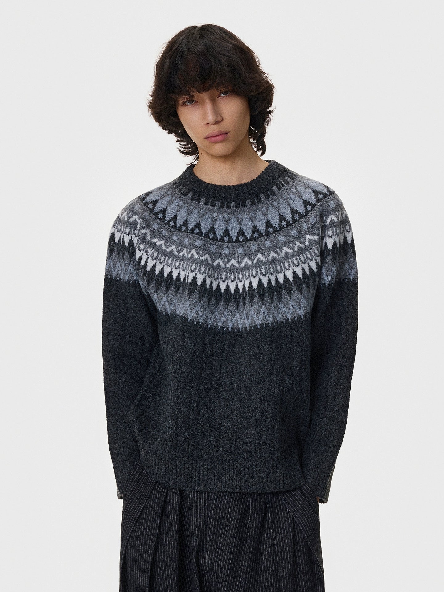 Fair Isle Yün Triko Kazak 