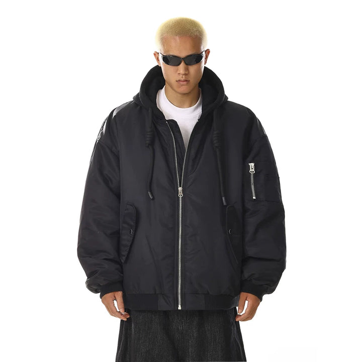 جاكيت بومبر للعمل بتصميم فضفاض ومعزول 