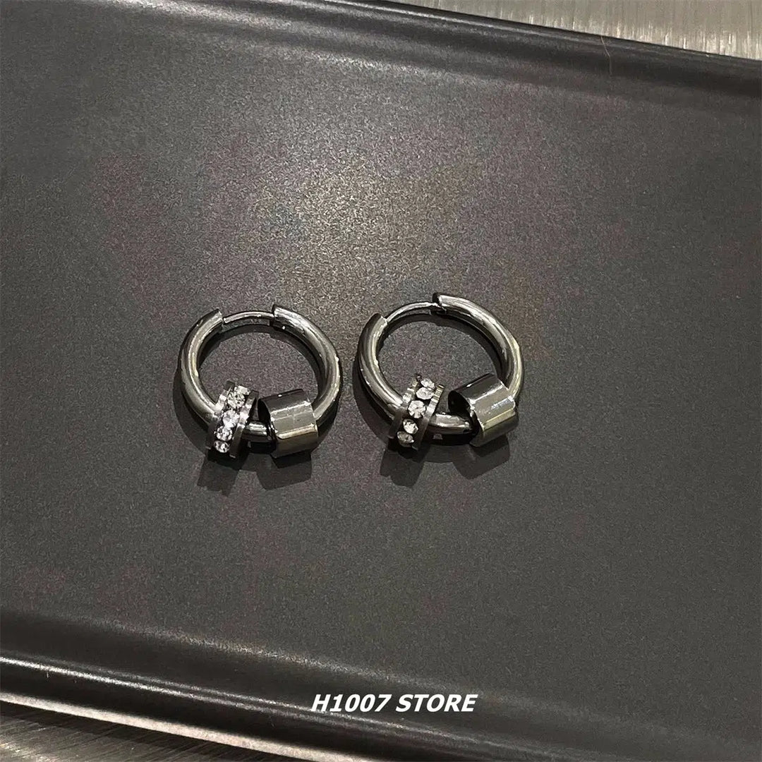 Titanium Steel Non-Pierced Stud Earrings