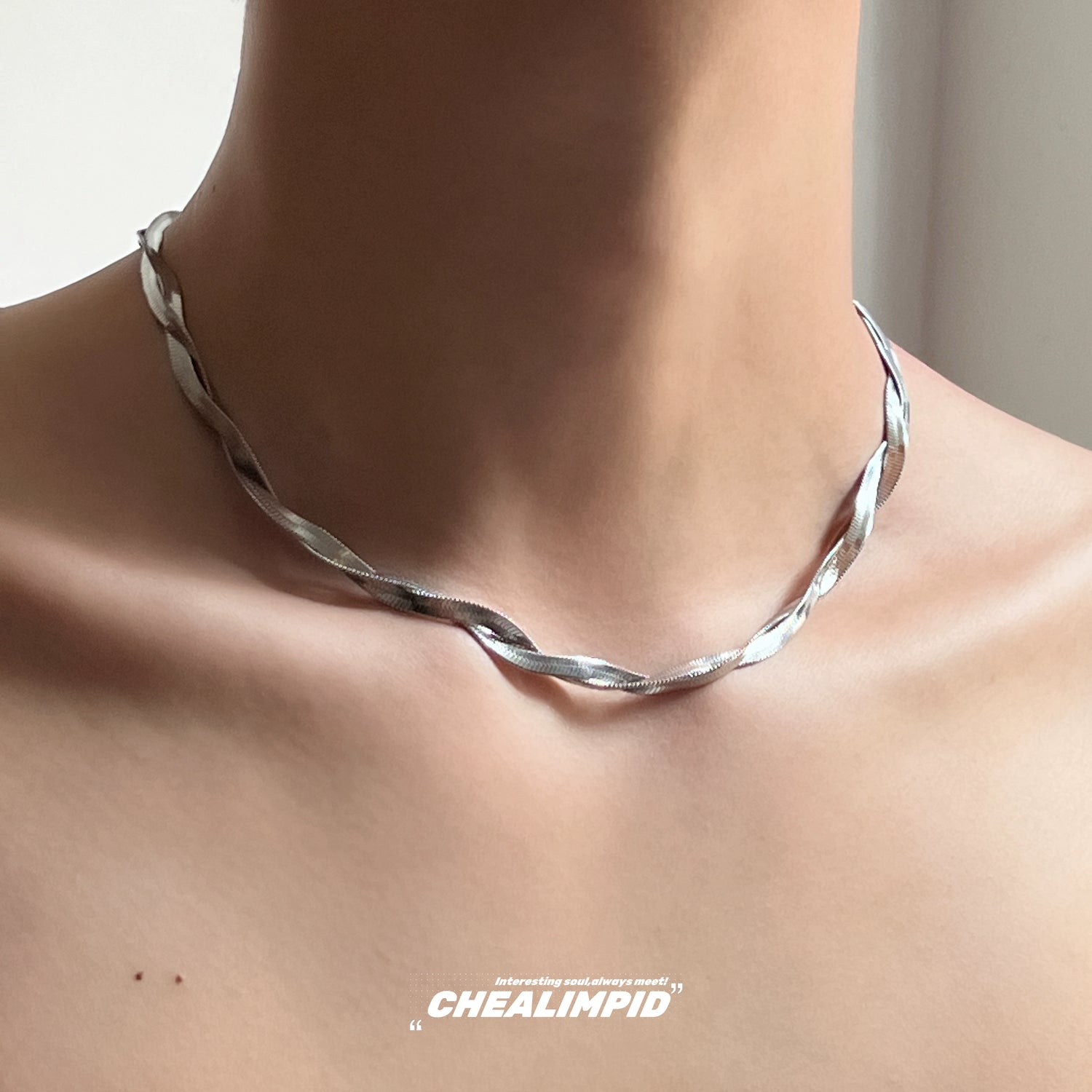 Braided Snake Bone Necklace