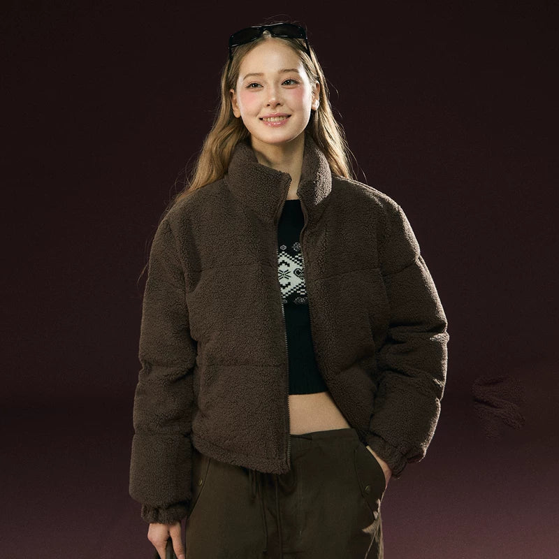 Retro stil vinter tykk varm frakk 