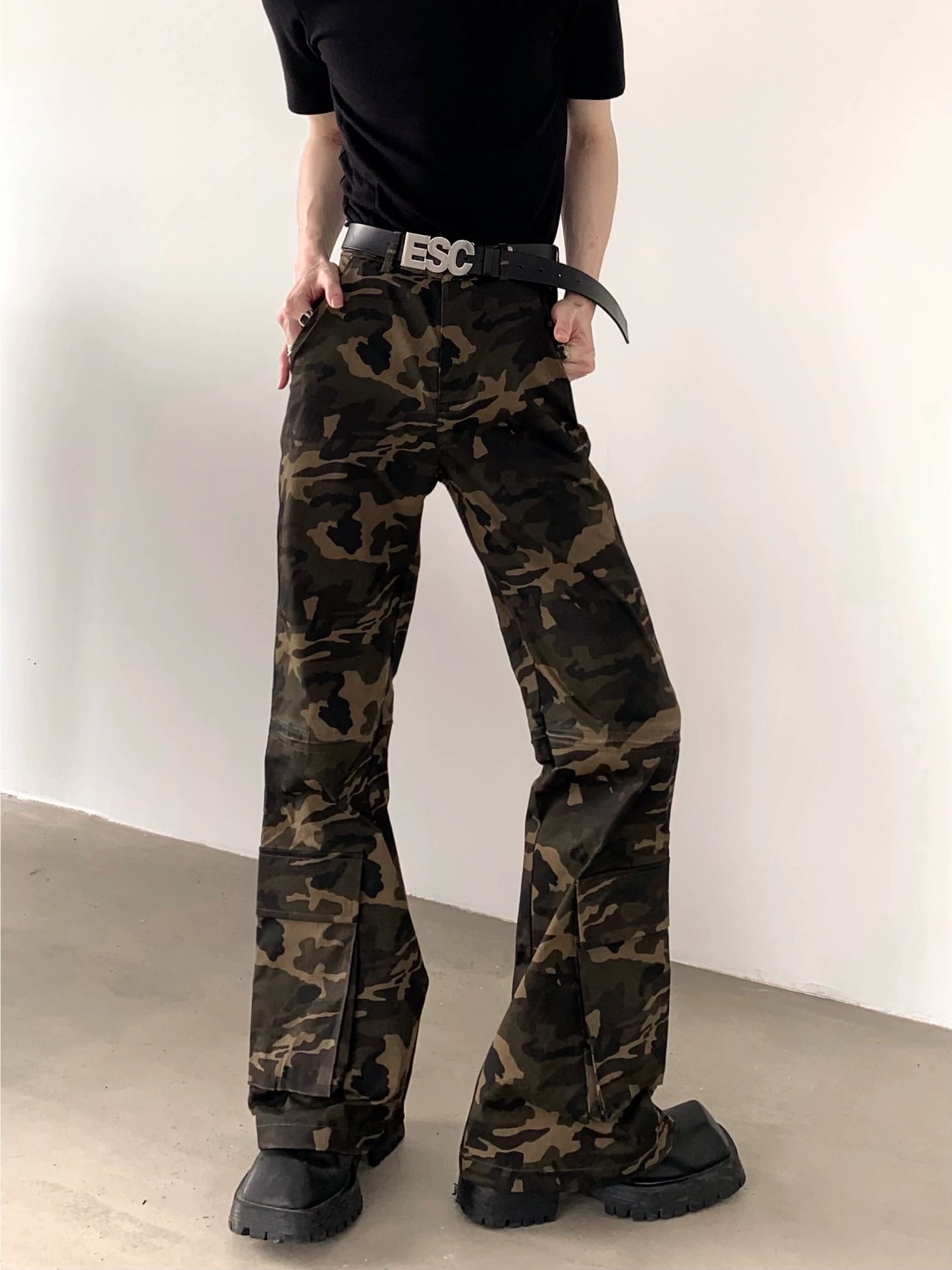 Camouflage Flared Pants