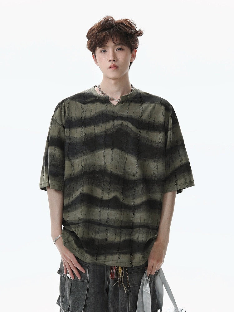 Striped Loose Short Sleeve T-shirt