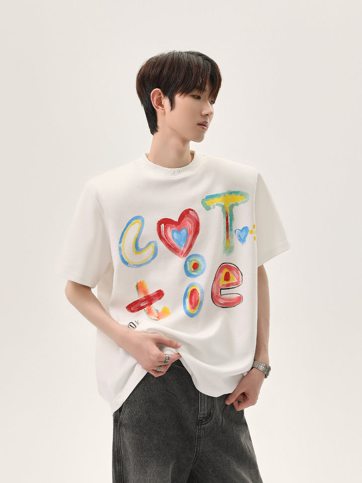 Graffiti Print Short-Sleeve T-Shirt