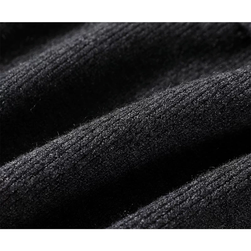 Suéter de punto con cuello de cowl en forma de V 