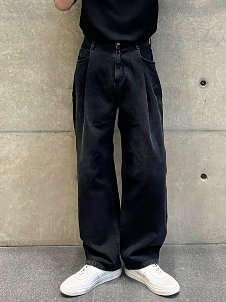 Rett Løs Bred Beina Denim Bukser 