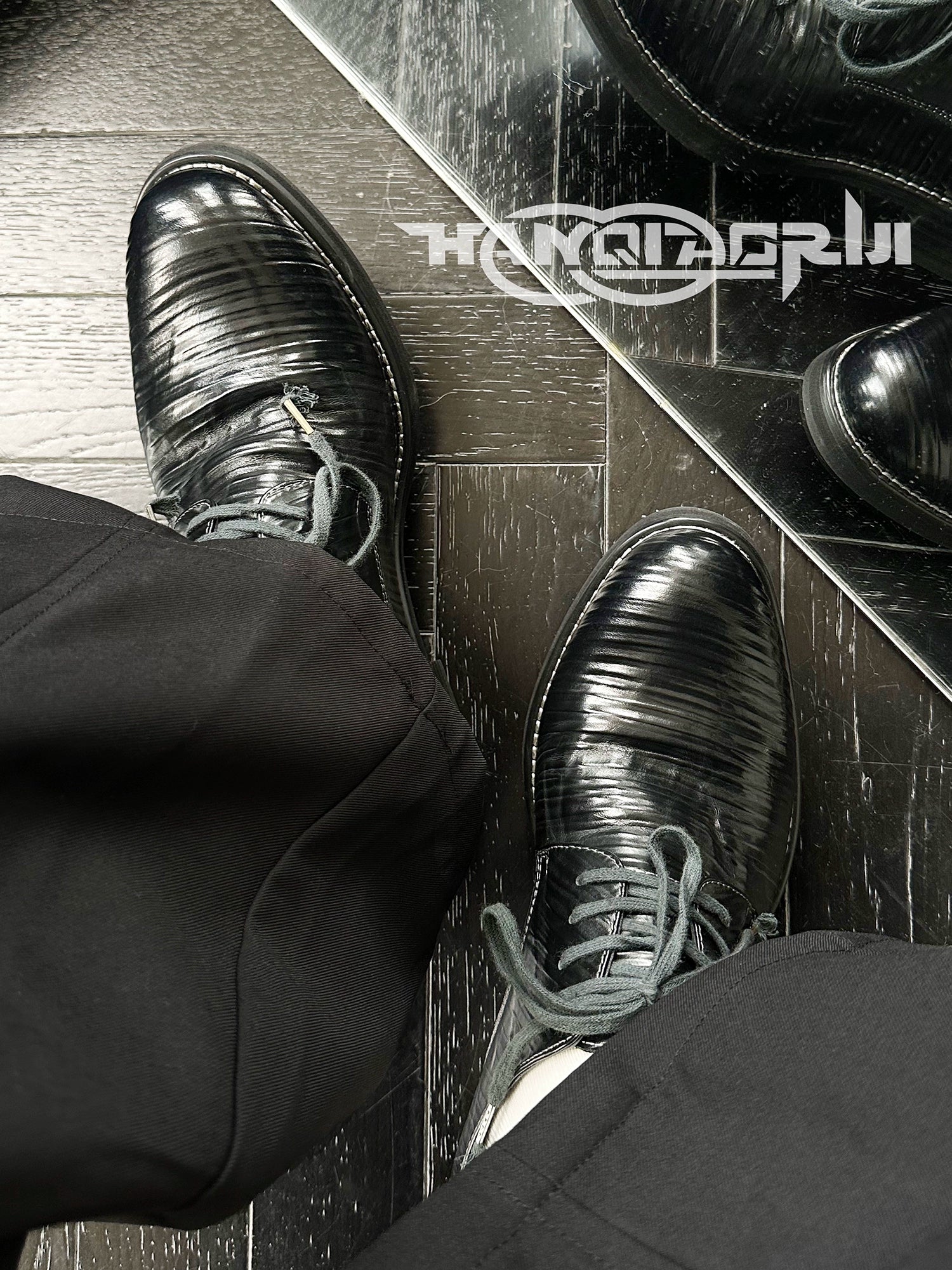 Çizgili Plise Deri Uçlu Topuklu Ayakkabılar 