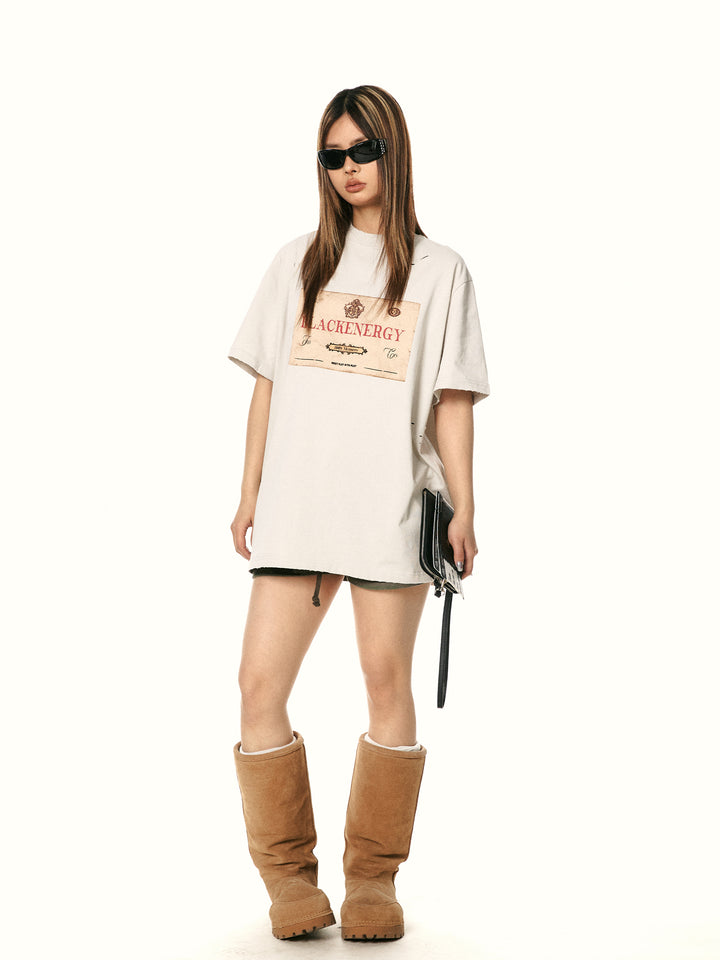 Retro Graphic Printed Loose T-shirt