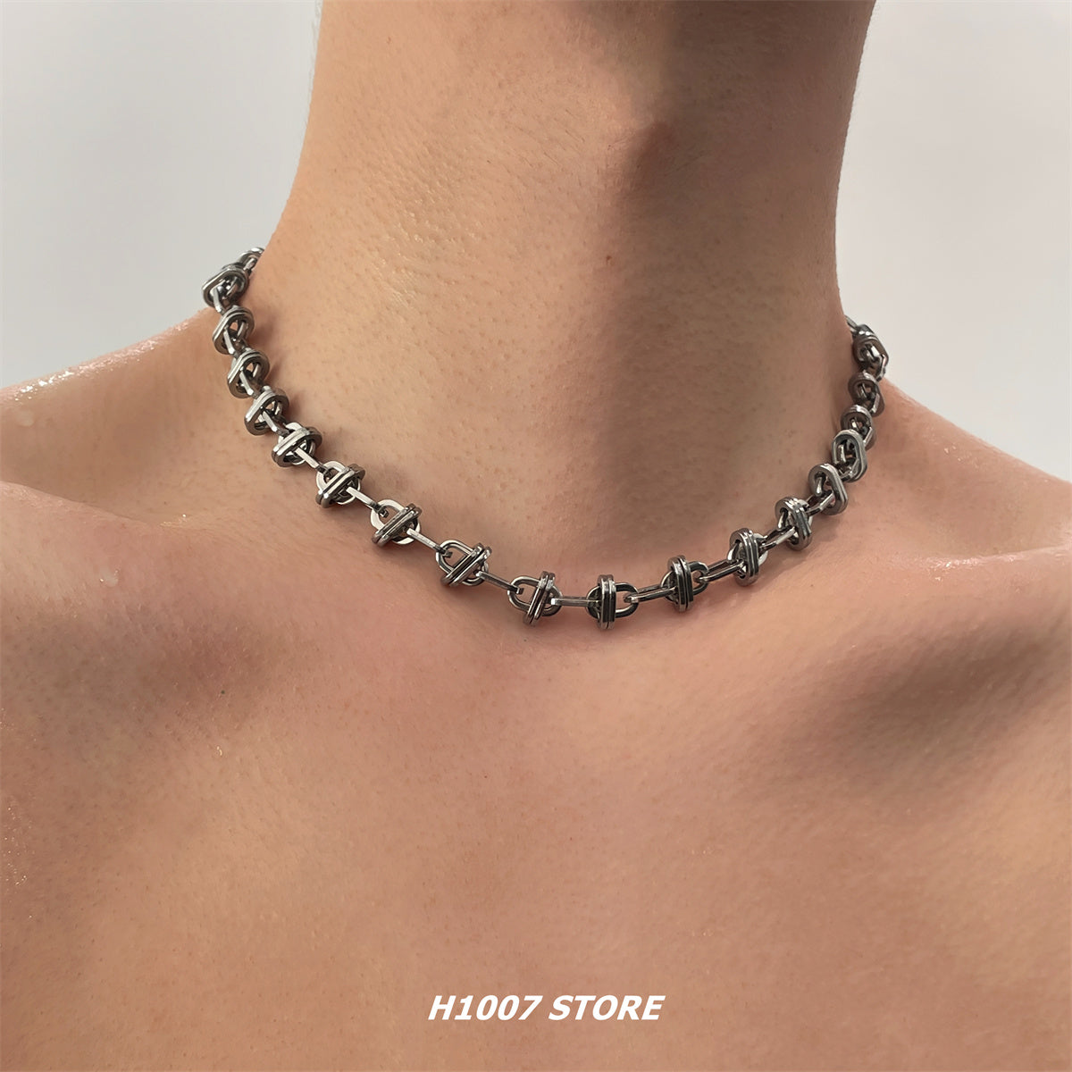 Titanium Steel Hip-hop Clavicle Necklace