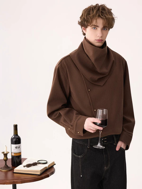 Detachable Collar Long Sleeve Shirt