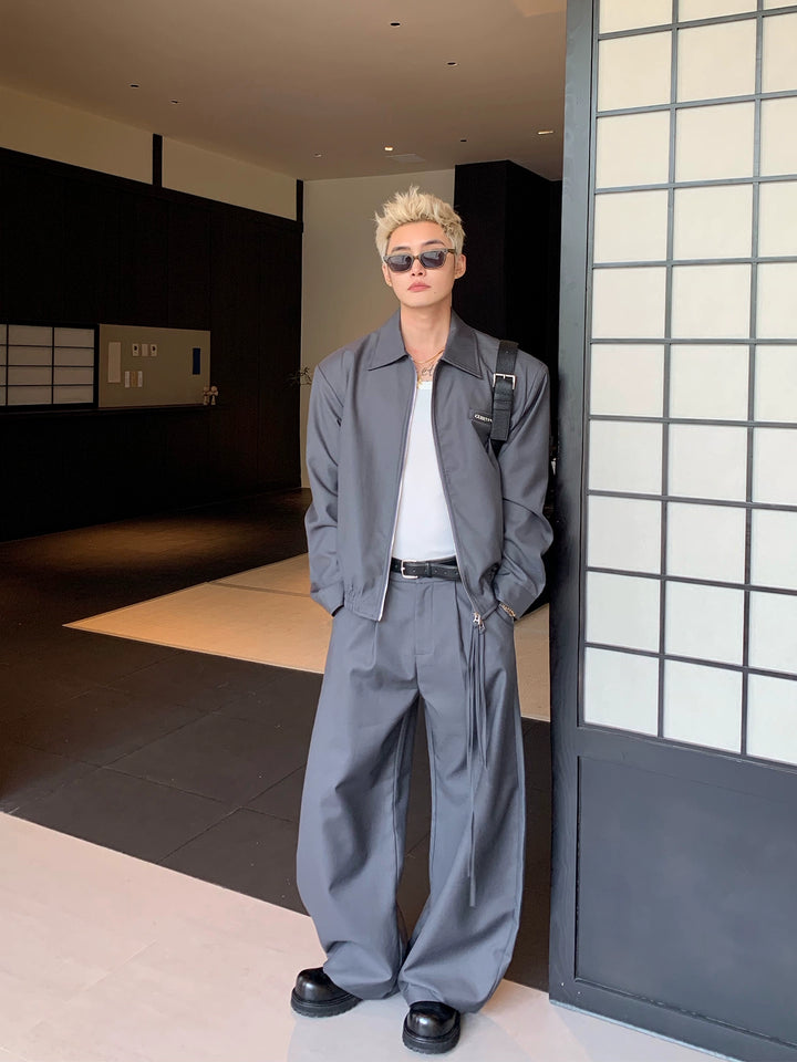 Zipper Jacket and Casual Pants
