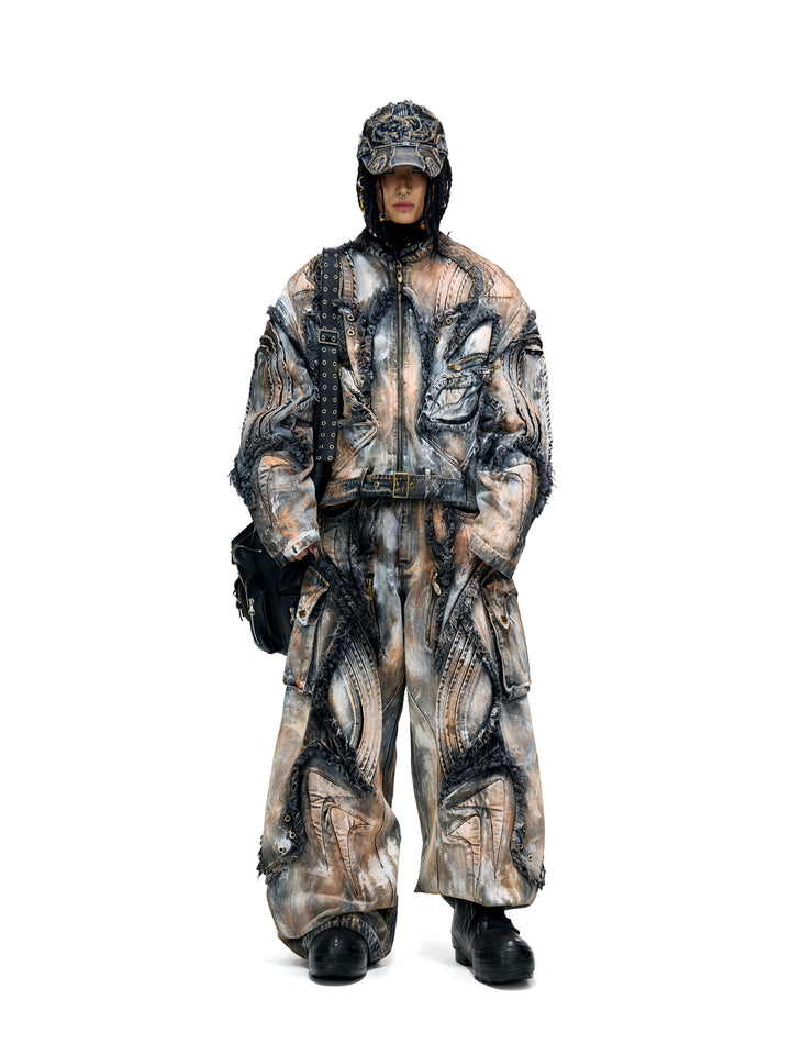 Graffiti Struktur Distressed Oversized Jacka 