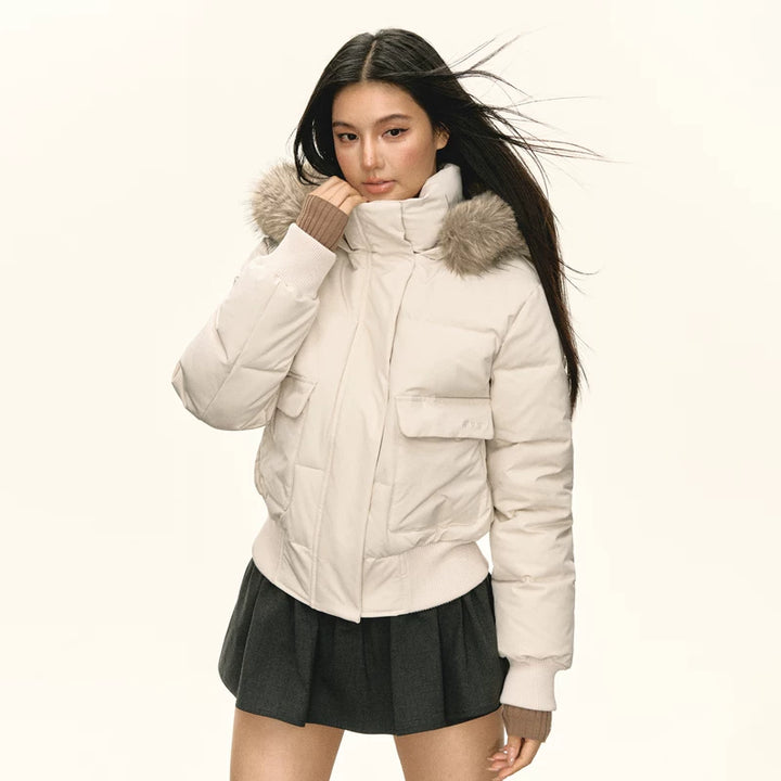 Retro stil tjock varm vinterjacka 