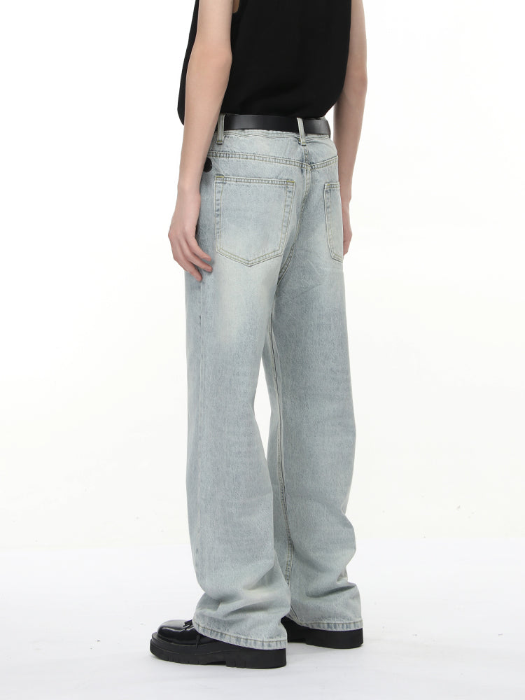 Blue Slim-Fit Straight Jeans