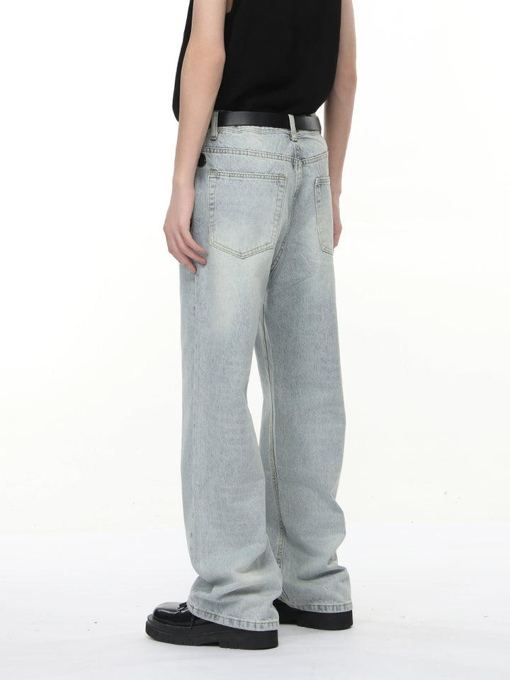 Blue Slim-Fit Straight Jeans