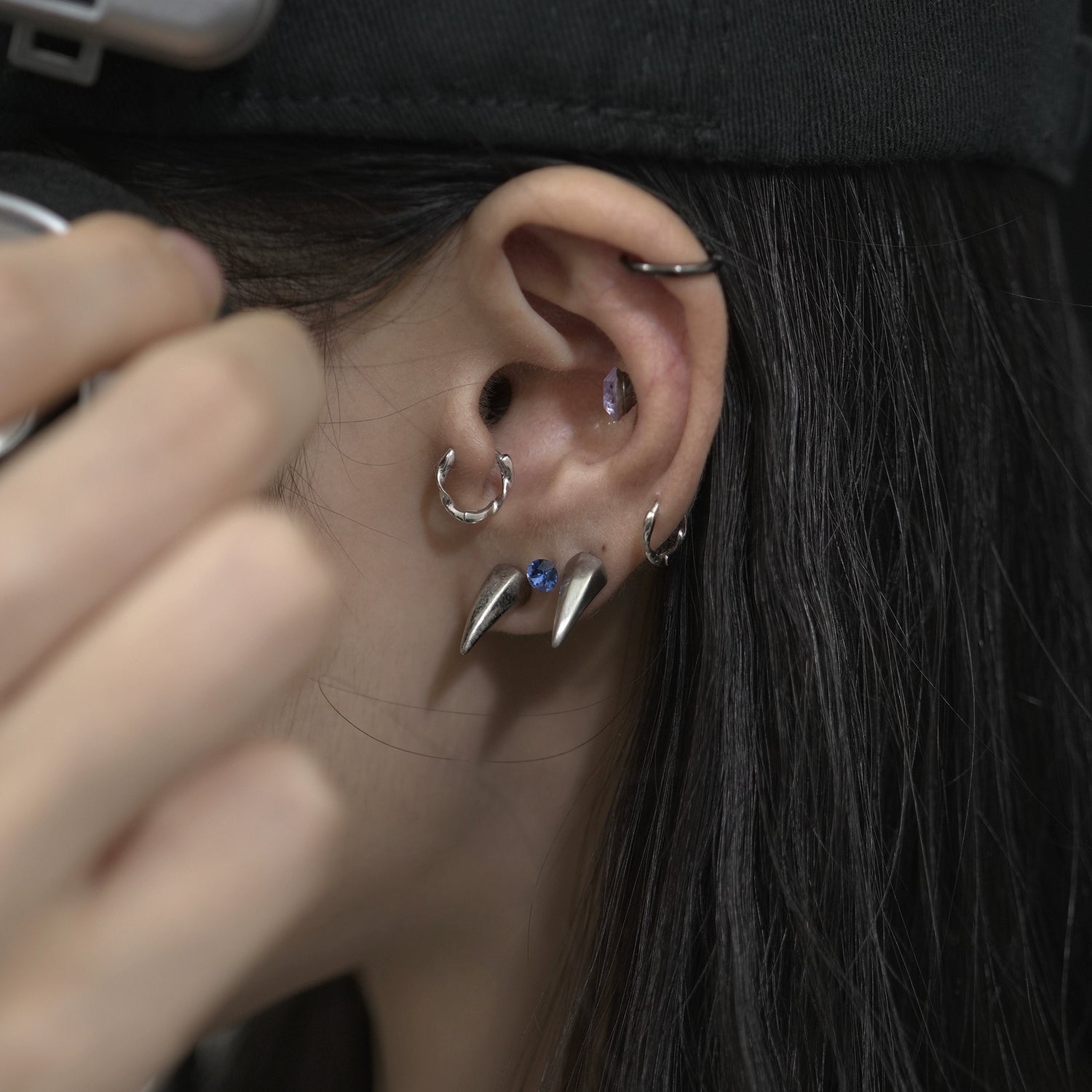 Vampire Fangs Punk Stud Earrings
