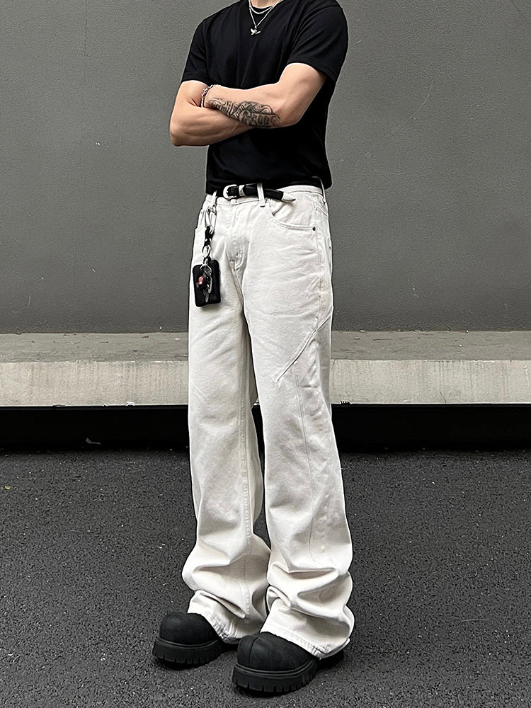 White Straight Leg Jeans