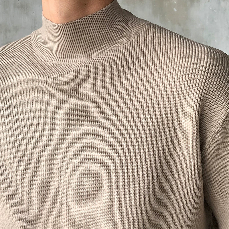 Halbstecker Lockere Strickpullover 