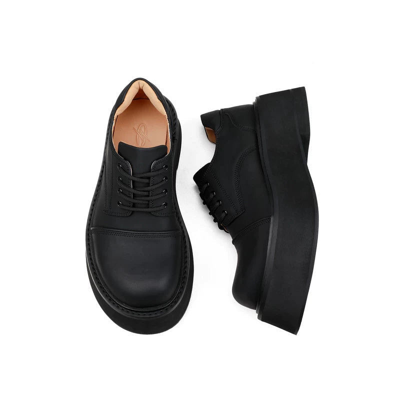 Height Increasing Platform Derby Casual Shoes