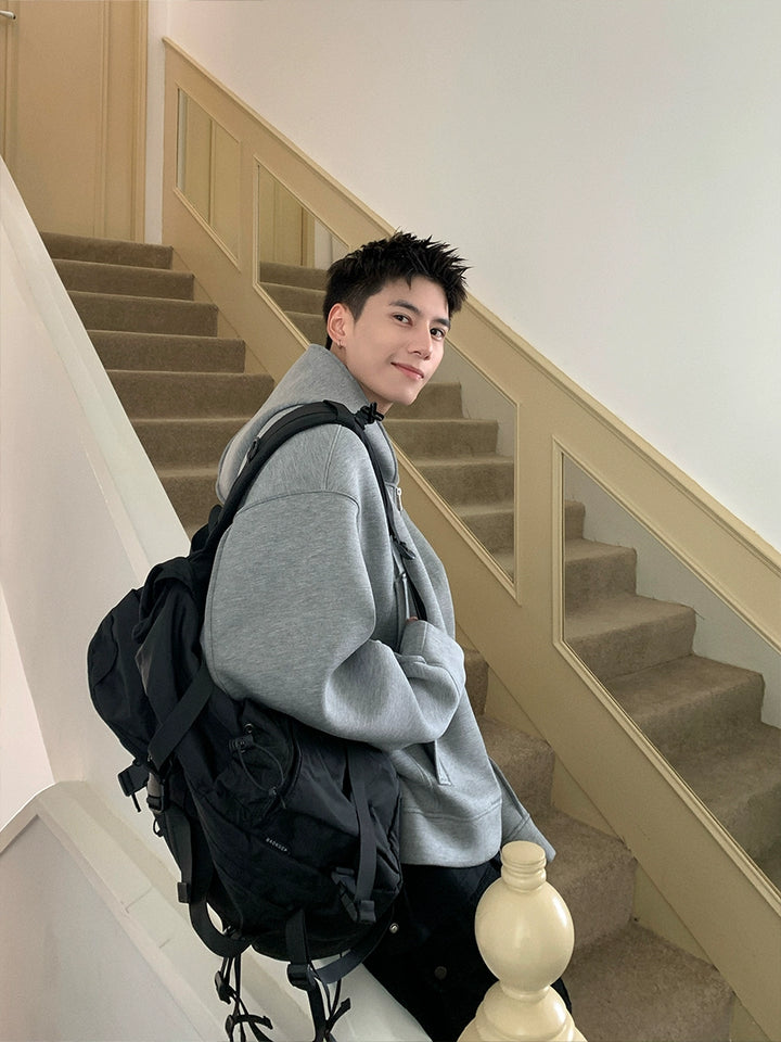 Tung hættetrøje cardigan sweater jakke 