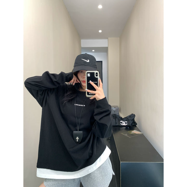 Embroidery Long Sleeve Sweatshirt
