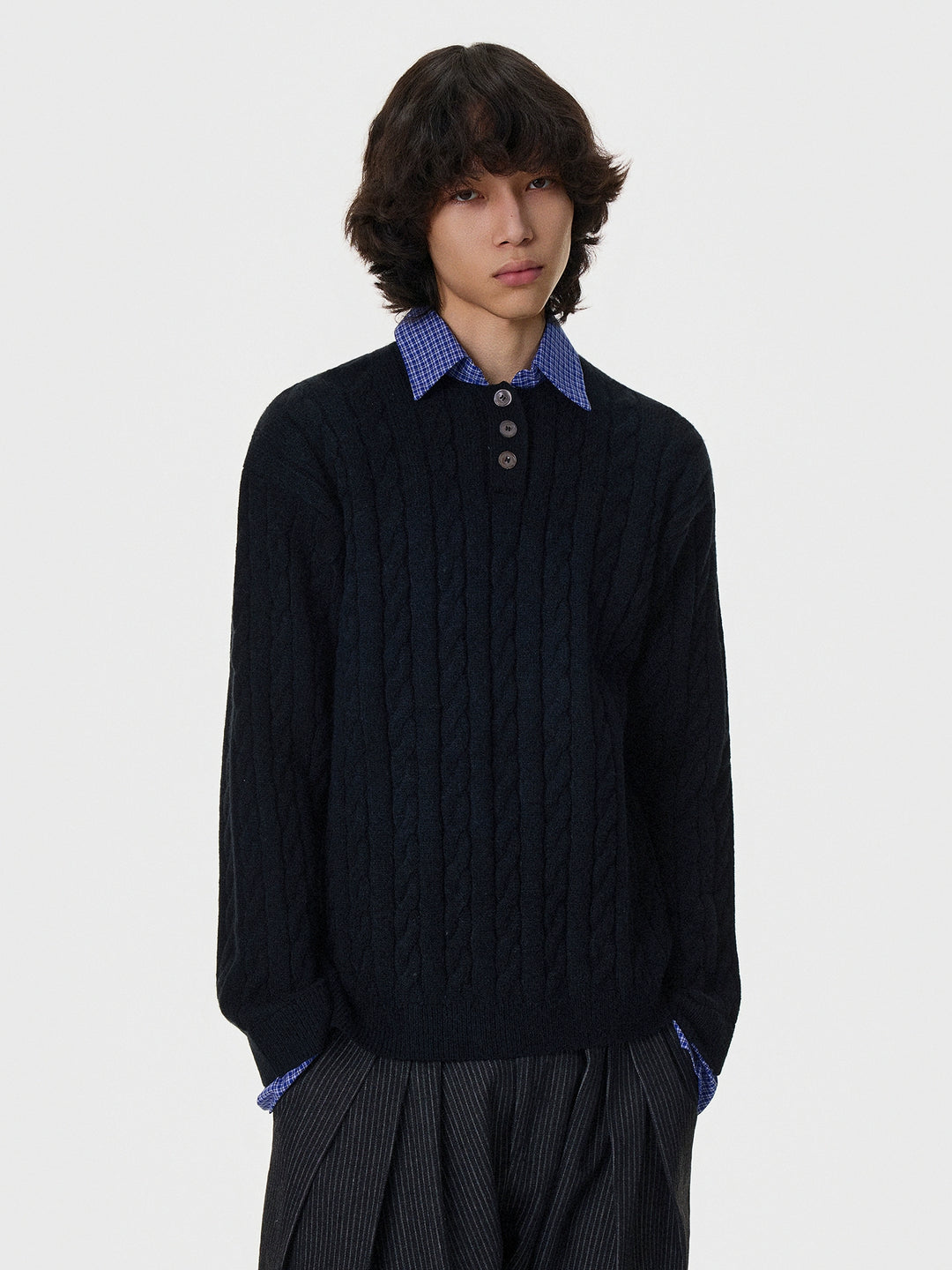 Plaid Patchwork Faux Sweater