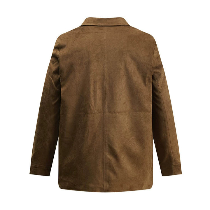 Veste de costume ample en suède rétro 