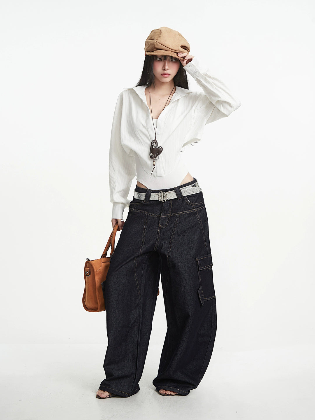Langermet jumpsuit slim skjorte 