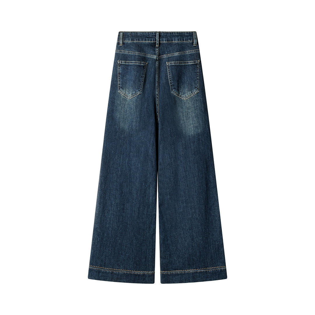 High Waist Wide Leg Casual Jeans
