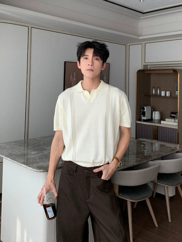 Breathable Knitted Polo Shirt
