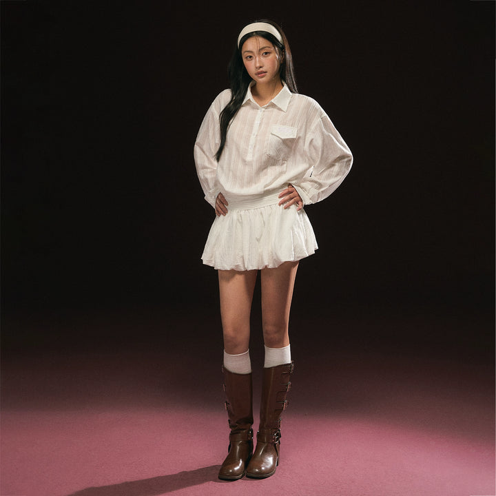 Button-Up Long Sleeve Sundress