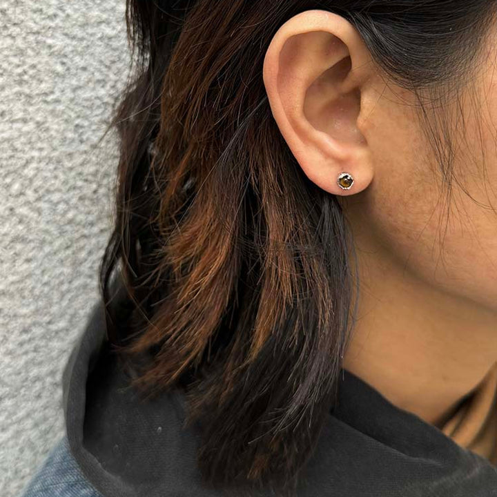 Tiger Eye Sterling Silver Stud Earring