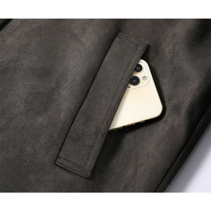 Retro Suede Slim Motorcykeljacka 
