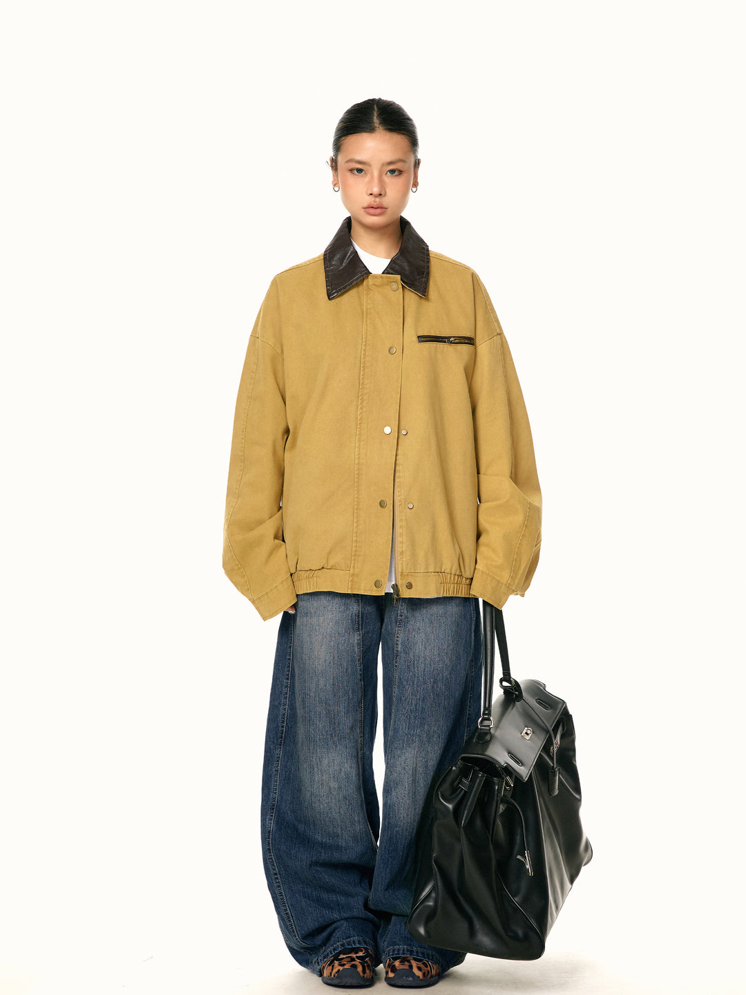 Barn Style Lapel Workwear Jacket