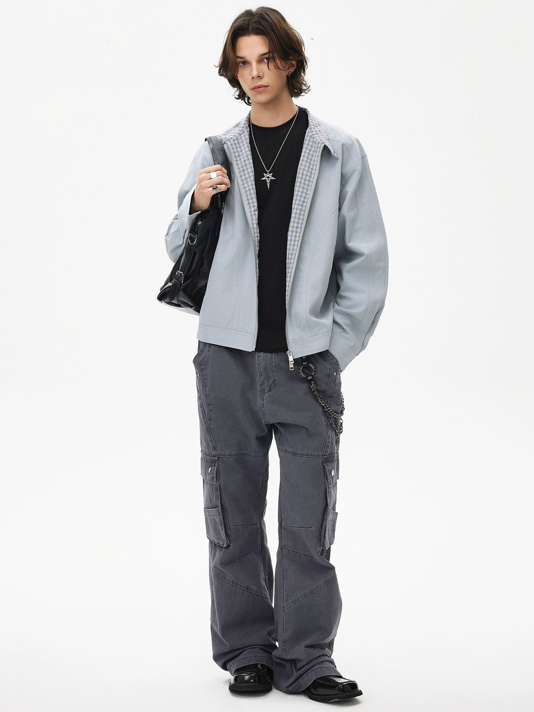 Veste Harrington à col montant et fermeture éclair 