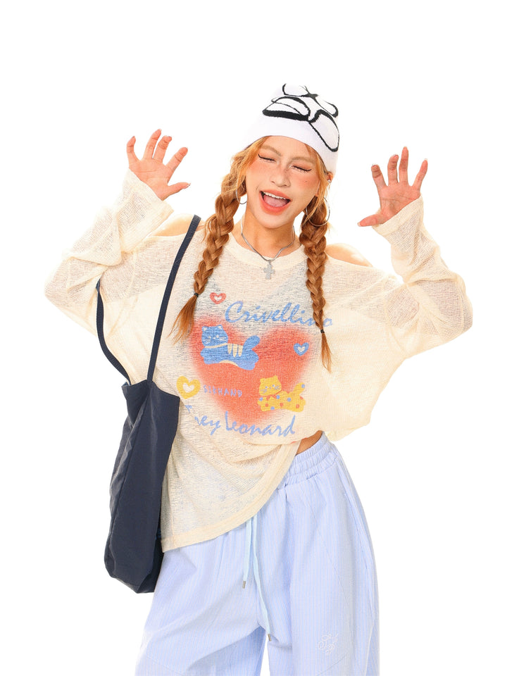 Lightweight Long Sleeve Drop Shoulder Pullover