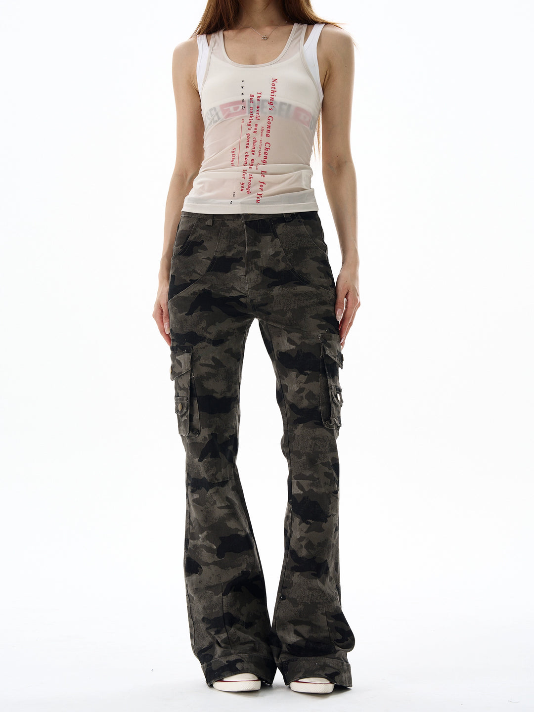 Slim Fit Camouflage Cargo Pants