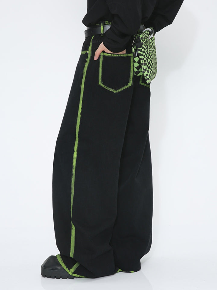 Graffiti Design Loose Straight Pants