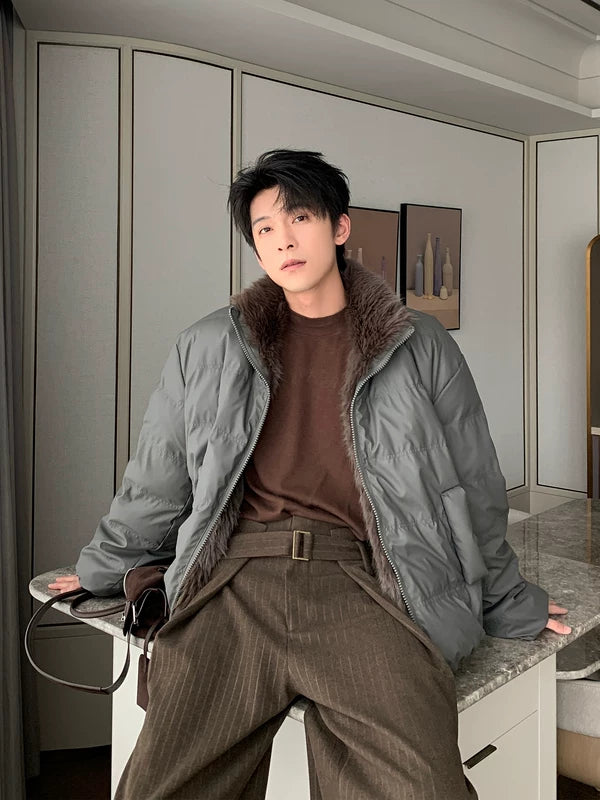 Faux Fur Collar Winter Down Jacket