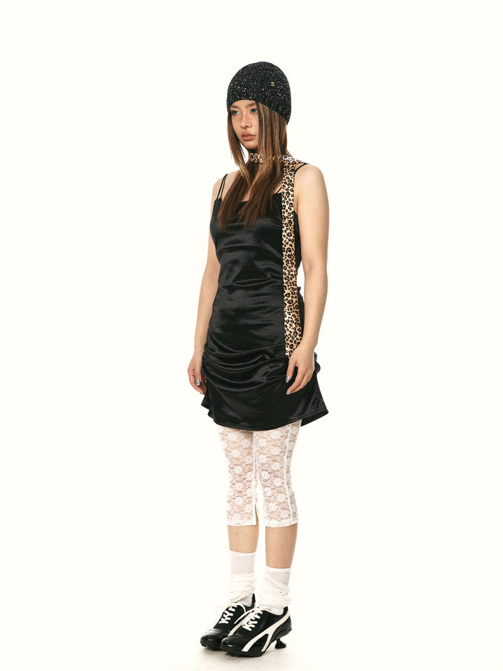 Satin Slim Fit Suspender Dress